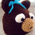 Bear Beannie - Fits 4 - 8 y..