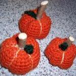 3 Little Crochet Pumpkins w..