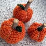 3 Little Crochet Pumpkins w..