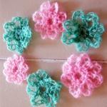 Flower Applique Crochet - 6..