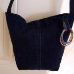 Blue Recycled Jean Purse wi..