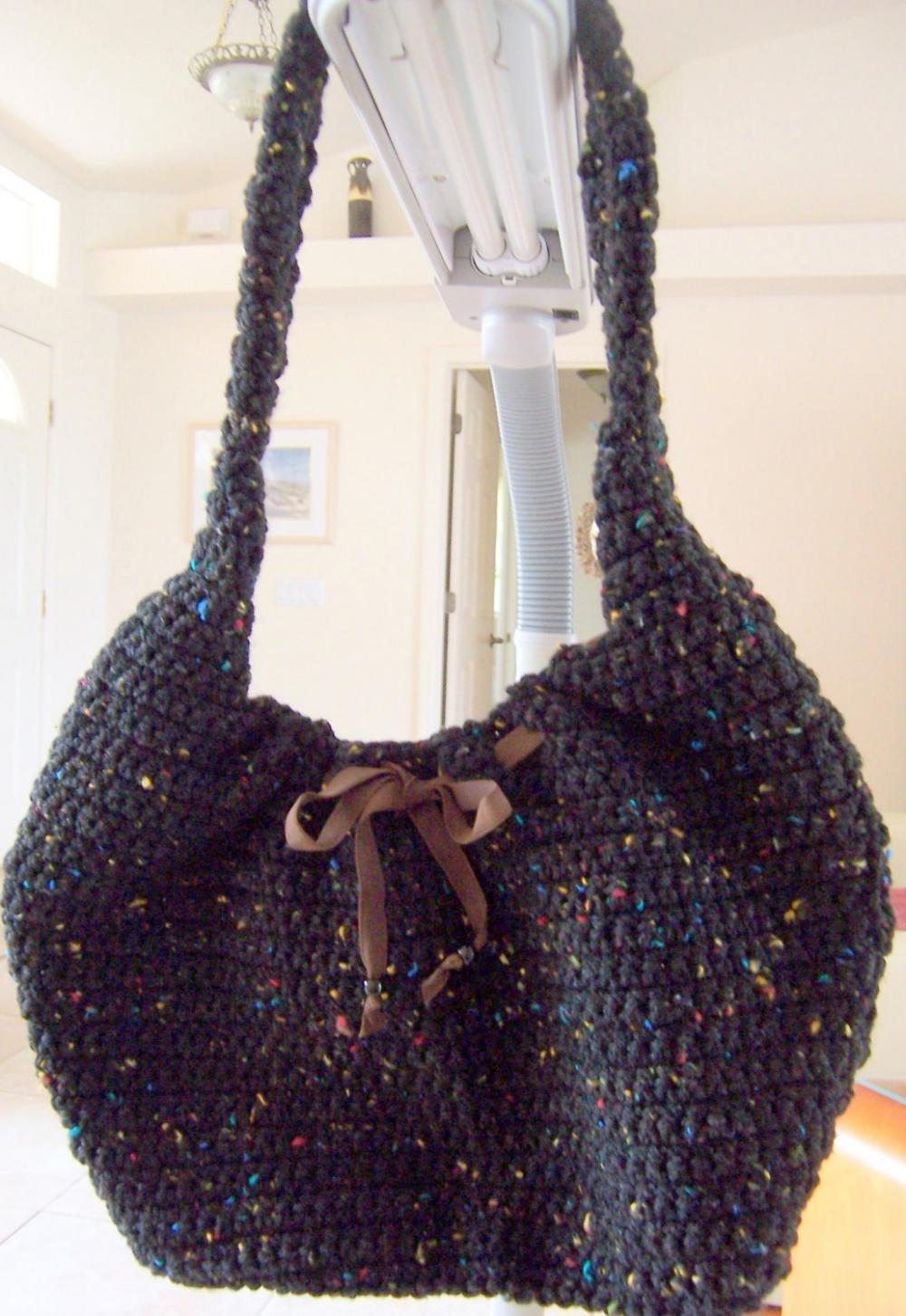 Crochet Black Purse