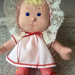 SALE 10 dollars off - Katie Doll - Machine Washable - 15 1/2 inches - Red