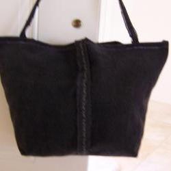 SALE -- Recycled Black Jean Tote